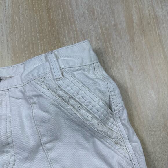 Free People White Sweet Surrender High Rise Denim Shorts Size 28 Casual Summer - Picture 3 of 11